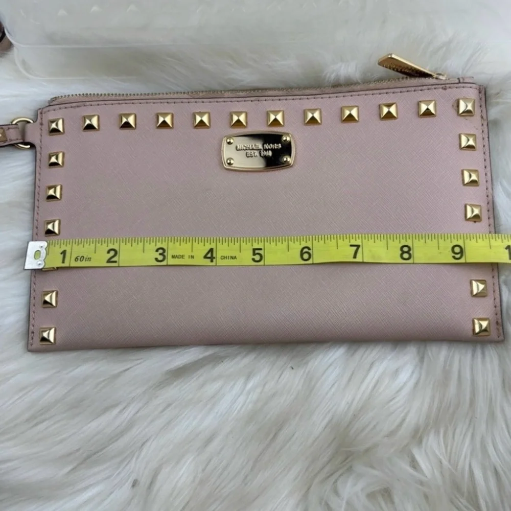 MICHAEL Michael Kors PINK STUDED WRIST BAG